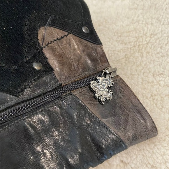 Mark Nason Black & Brown Leather Boots Made in Italy Size 13 - VERY RARE - Picture 5 of 9